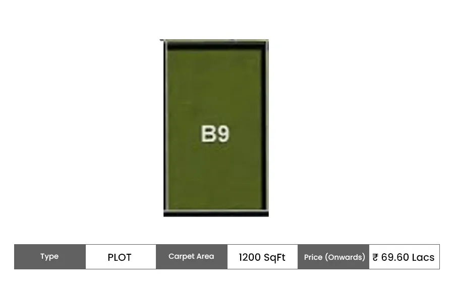 Amazic The Global Valley Plot floor plan, 1200 sq ft carpet area